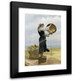 thumbnail image 1 of François Alfred Delobbe 13x18 Black Modern Framed Museum Art Print Titled - Woman Sifting (1882), 1 of 5
