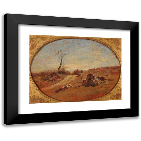 François-Auguste Ravier 14x11 Black Modern Framed Museum Art Print Titled - Fall. the Tree
