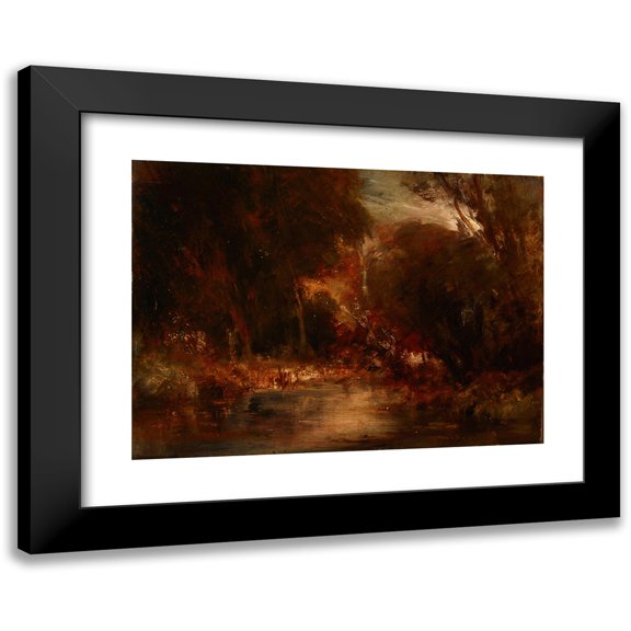 François-Auguste Ravier 14x11 Black Modern Framed Museum Art Print Titled - Forest Landscape
