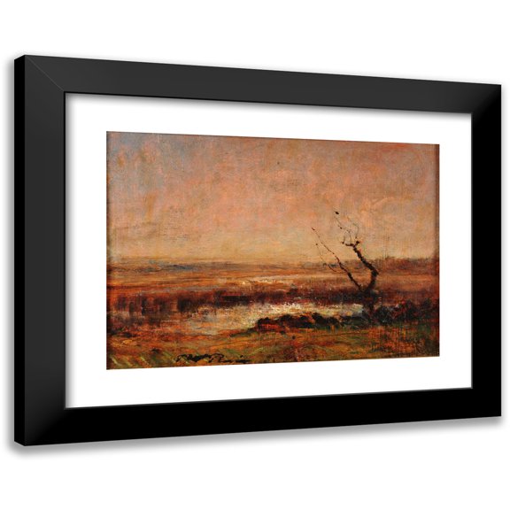 François-Auguste Ravier 14x11 Black Modern Framed Museum Art Print Titled - Landscape Study