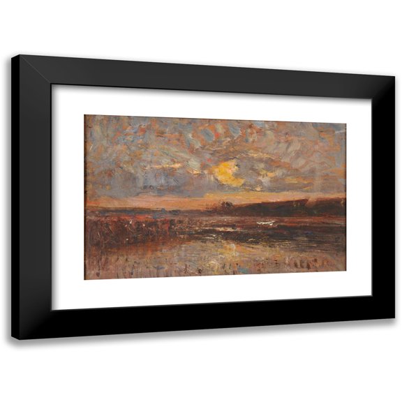 François-Auguste Ravier 14x11 Black Modern Framed Museum Art Print Titled - Landscape Study