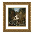 thumbnail image 1 of François Boucher 15x16 Gold Ornate Wood Frame and Double Matted Museum Art Print Titled - Fountain of Venus (1756), 1 of 4