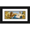 thumbnail image 1 of François Dubois 18x9 Black Ornate Wood Framed Double Matted Museum Art Print Titled - Allegories of the Four Continents; Asia (1834), 1 of 5