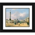 thumbnail image 1 of François Etienne Villeret 24x20 Black Ornate Framed Double Matted Museum Art Print Titled: Place De La Bastille (1840), 1 of 5