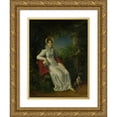 thumbnail image 1 of François Gérard 14x18 Gold Ornate Wood Frame and Double Matted Museum Art Print Titled - Carolina Ferdinanda Louisa of Sicily (1798-1870). Wife of Charles Ferdinand, Duc De Berry, in the Par, 1 of 4