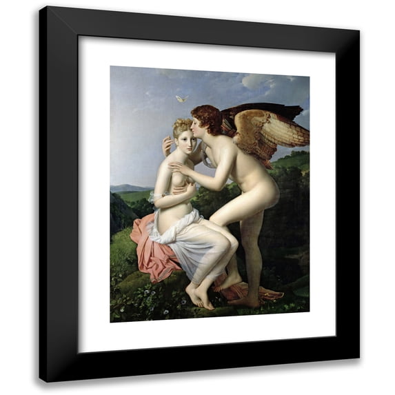 François Gérard 19x24 Black Modern Framed Museum Art Print Titled - Cupid and Psyche (C.1798)
