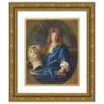 thumbnail image 1 of François Jouvenet 12x14 Gold Ornate Wood Frame and Double Matted Museum Art Print Titled - Portrait of Antoine Coysevox (1701), 1 of 4