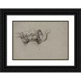 thumbnail image 1 of François-Léon Benouville 14x11 Black Ornate Wood Framed Double Matted Museum Art Print Titled: Draped Woman Bust (19th Century), 1 of 5