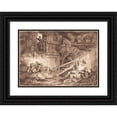 thumbnail image 1 of François-Philippe Charpentier 24x18 Black Ornate Framed Double Matted Museum Art Print Titled: The Tumble (The Tumble) (1766), 1 of 5