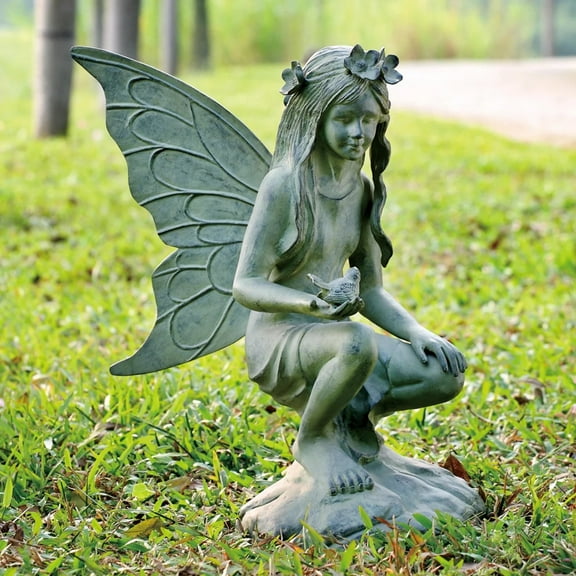 Green Vista 26" Fran the Fairy Garden Statues, Decorative