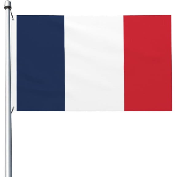 France 3x5FT Flag Flag 3x5 Ft Vivid Color And Fade Proof Flags Polyester With Grommets