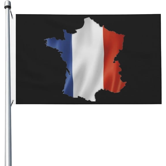 France 3x5FT Flag Flag 3x5 Ft Vivid Color And Fade Proof Flags Polyester With Grommets