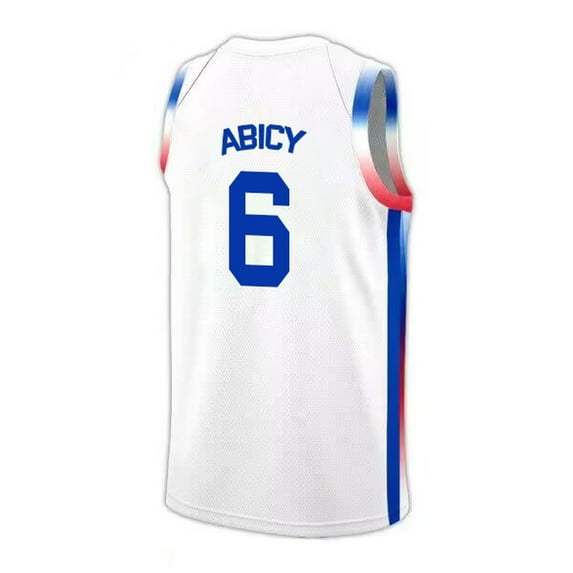 France_Andrew_Abicy_Basketball_White_Jersey T Shirts