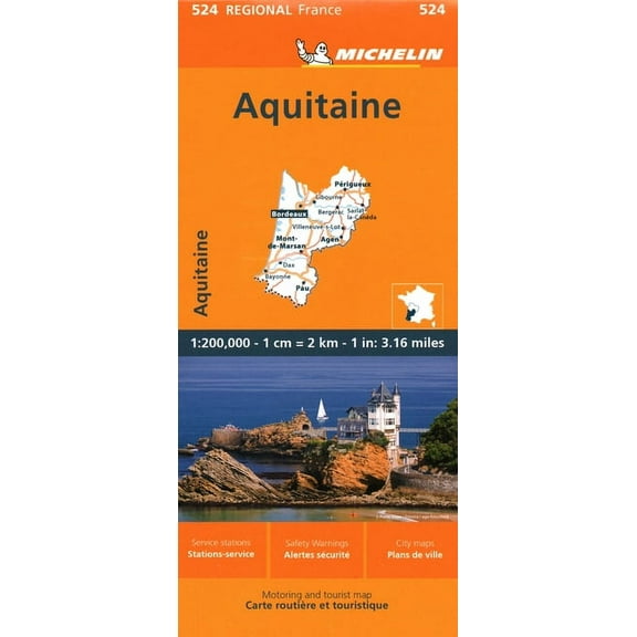 France: Aquitaine Map 524 (Sheet map, folded)