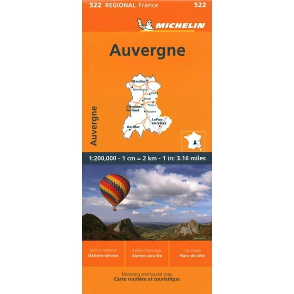 France: Auvergne, Limousin Map 522 (Sheet map, folded)