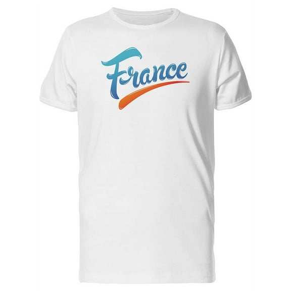 France Blue & Orange Design T-Shirt Men -Image by Shutterstock, Male Medium