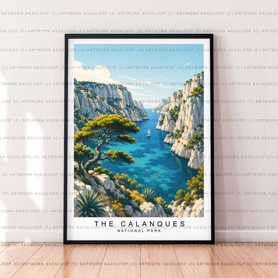 France Calanques Unillustration French Coast Travel Mediterranean ...