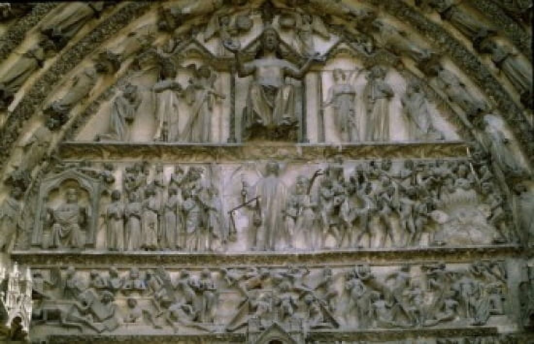 France Centre Bourges Cathedral of Bourges The Last Judgment by unknown artist Canvas Art - (18 x 24)