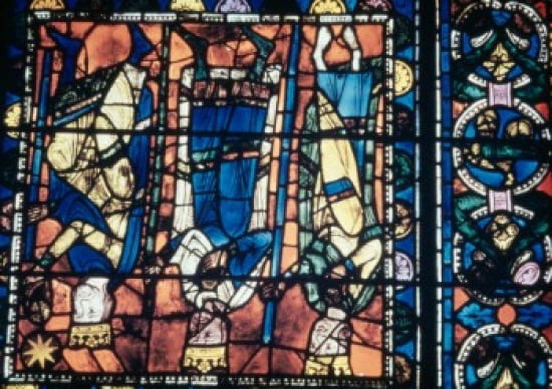 France Centre Region Chartres Chartres Cathedral Stained glass representing Adoration of the Magi Canvas Art - (18 x 24)