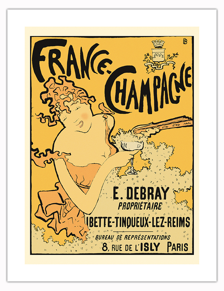 France-Champagne - Vintage French Advertising Poster by Pierre