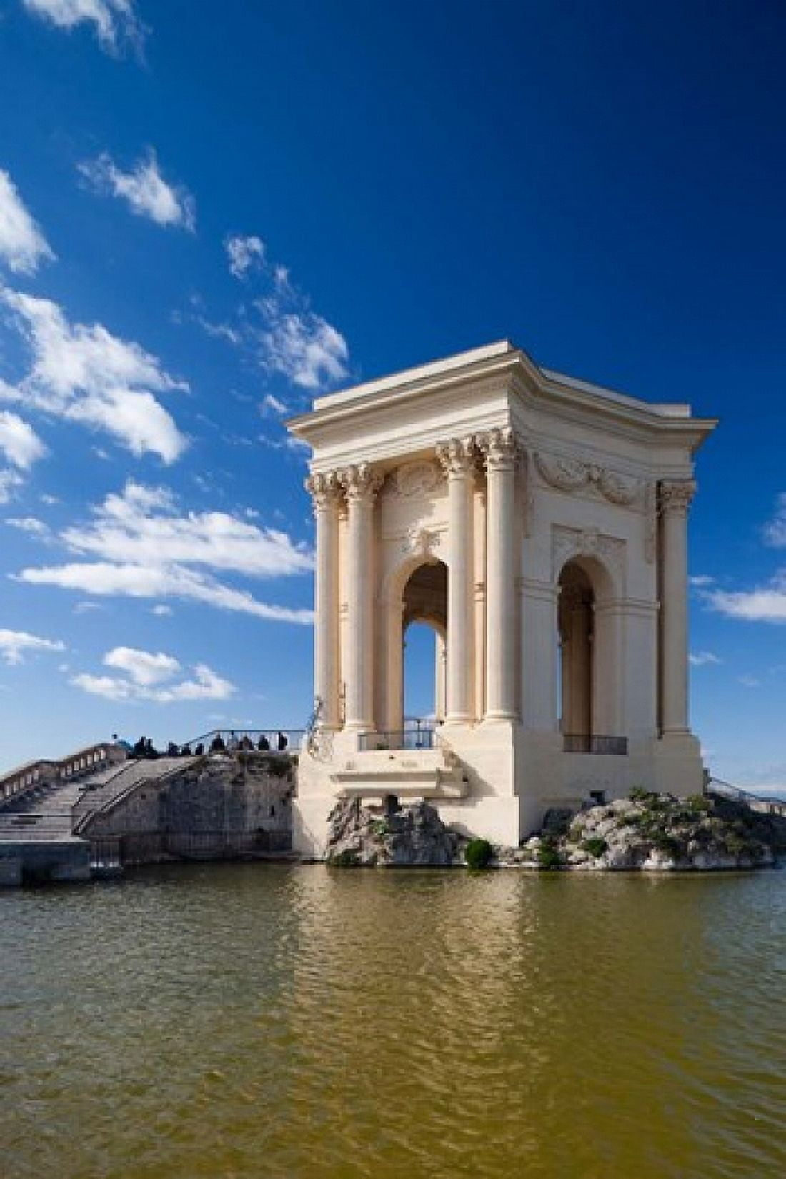 France Chateau dEau Promenade du Peyrou Canvas Art - Walter Bibikow DanitaDelimont (18 x 26)