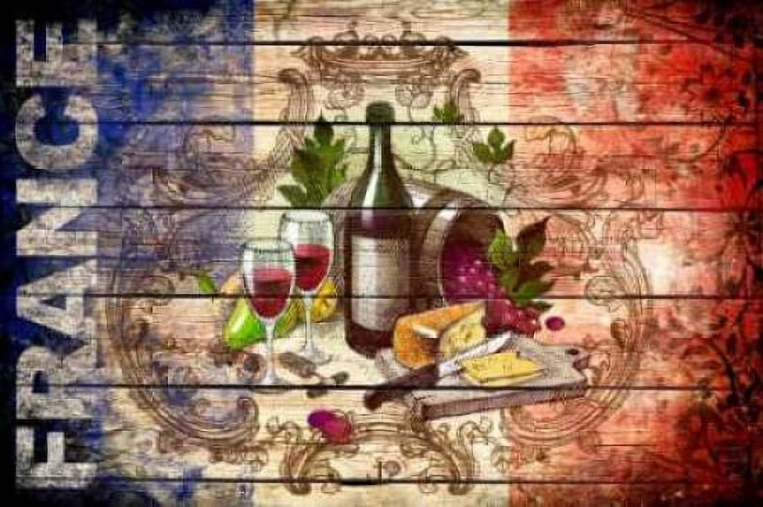 France Collage 0102 Canvas Art - John H Robins (12 x 18)