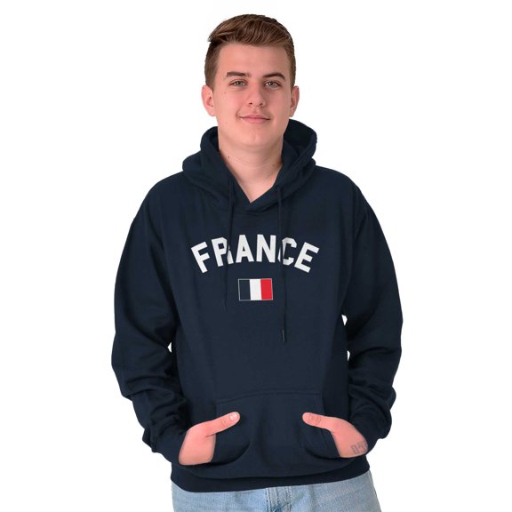 France Country Flag Soccer Fan Pride Unisex Plus Fleece Graphic Hoodie Brisco Brands 3X