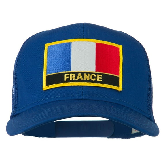 France Country Patched Mesh Back Cap - Royal OSFM
