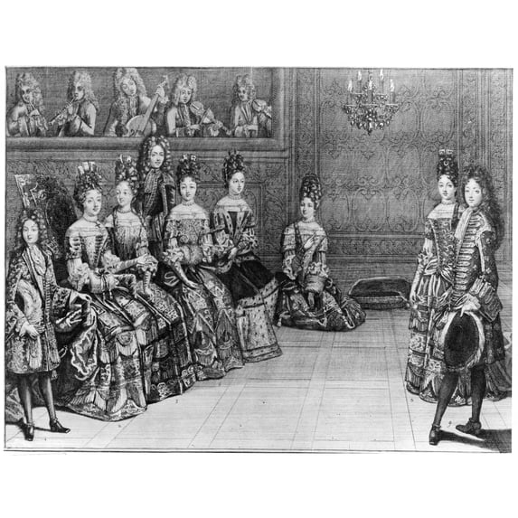 France Court Life 1690S. N'Fourth Room Of The Apartments.' One In A Series Of Etchings Of A Suite Of Reception Rooms At