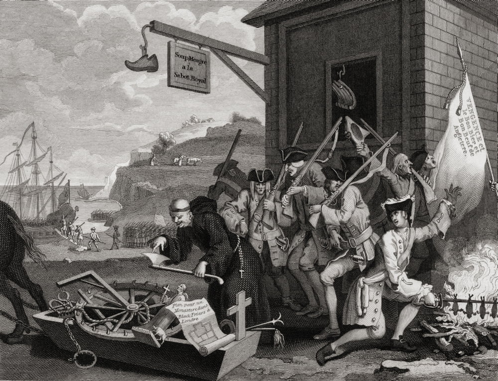 France Engraved By C Armstrong After Hogarth From The Works Of Hogarth Published London 1833 Canvas Art - Ken Welsh Design Pics (32 x 24)