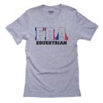 thumbnail image 1 of France Equestrian - Olympic Games - Rio - Flag Men's Grey T-Shirt, 1 of 2