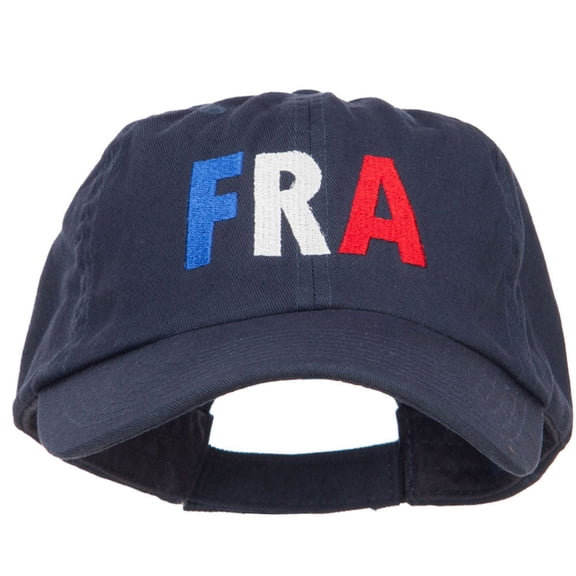 France FRA Flag Embroidered Low Profile Cap - Navy OSFM