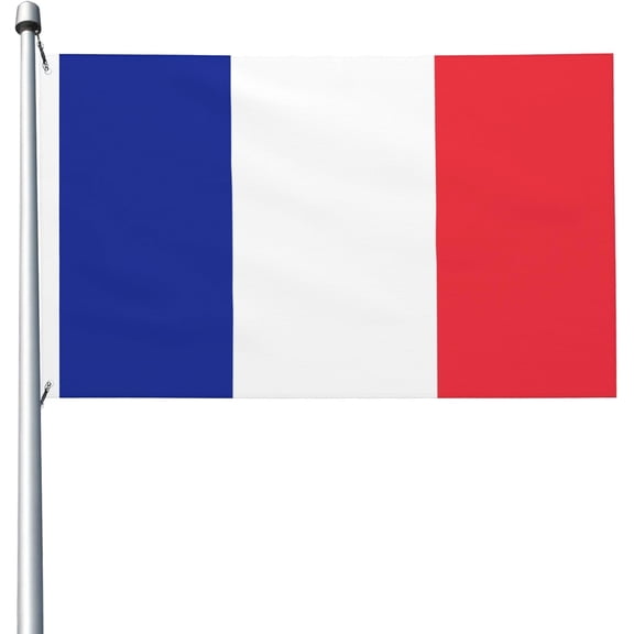 France Flag 3x5FT Flag Flag 3x5 Ft Vivid Color And Fade Proof Flags Polyester With Grommets