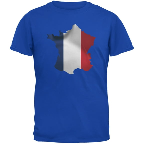 France Flag Blue Adult T-Shirt - Small
