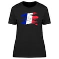 thumbnail image 1 of France Flag In Grunge Art T-Shirt Women -Image by Shutterstock, Female XX-Large, 1 of 2