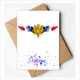 thumbnail image 1 of France Flag National Emblem Welcome Back Greeting Cards Envelopes Blank, 1 of 4