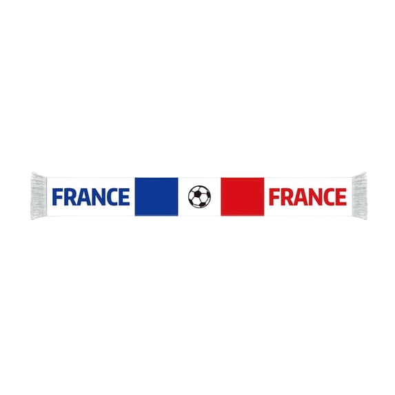France Flag Scarf, Sports Fan Cheering Accessory with National Team Design - for Soccer Matches, Party Events, Gathering Celebrations