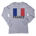 thumbnail image 1 of France Flag - Special Vintage Edition Girl's Long Sleeve Grey T-Shirt, 1 of 2