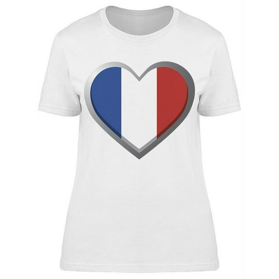 France Flag Symbol T-Shirt Women -Image by Shutterstock, Female 3X-Large