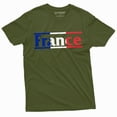 thumbnail image 1 of France Flag T-Shirt French Coat Of Arms La France Mens Gift Tshirt Heritage Tee (3X-Large Military Green), 1 of 6