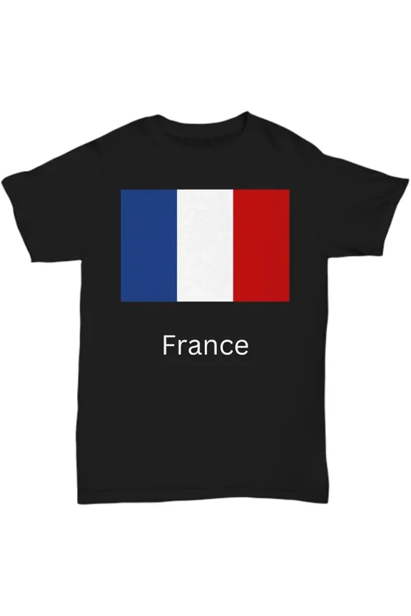France Flag T-Shirt French Pride Graphic Tee Paris Souvenir Patriotic Apparel for Men Women Unisex Casual Short Sleeve Top