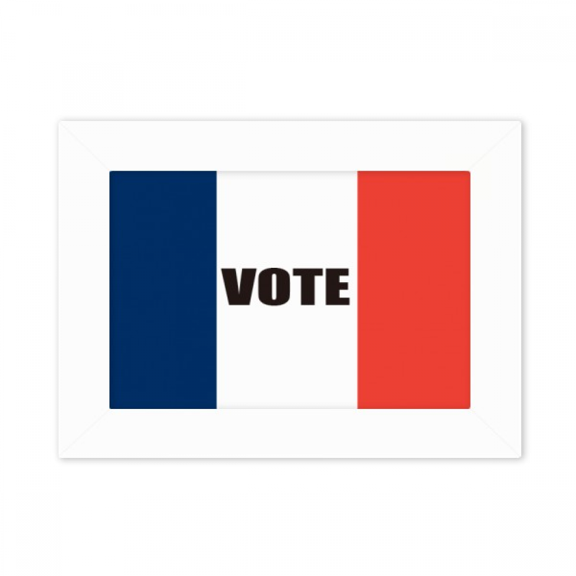 France Flag Vote For General Election Photo Mount Frame Picture Art Painting Desktop 5x7 inch