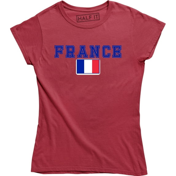 France Flag World Cup Soccer French National Flag Pride Women's T-Shirt