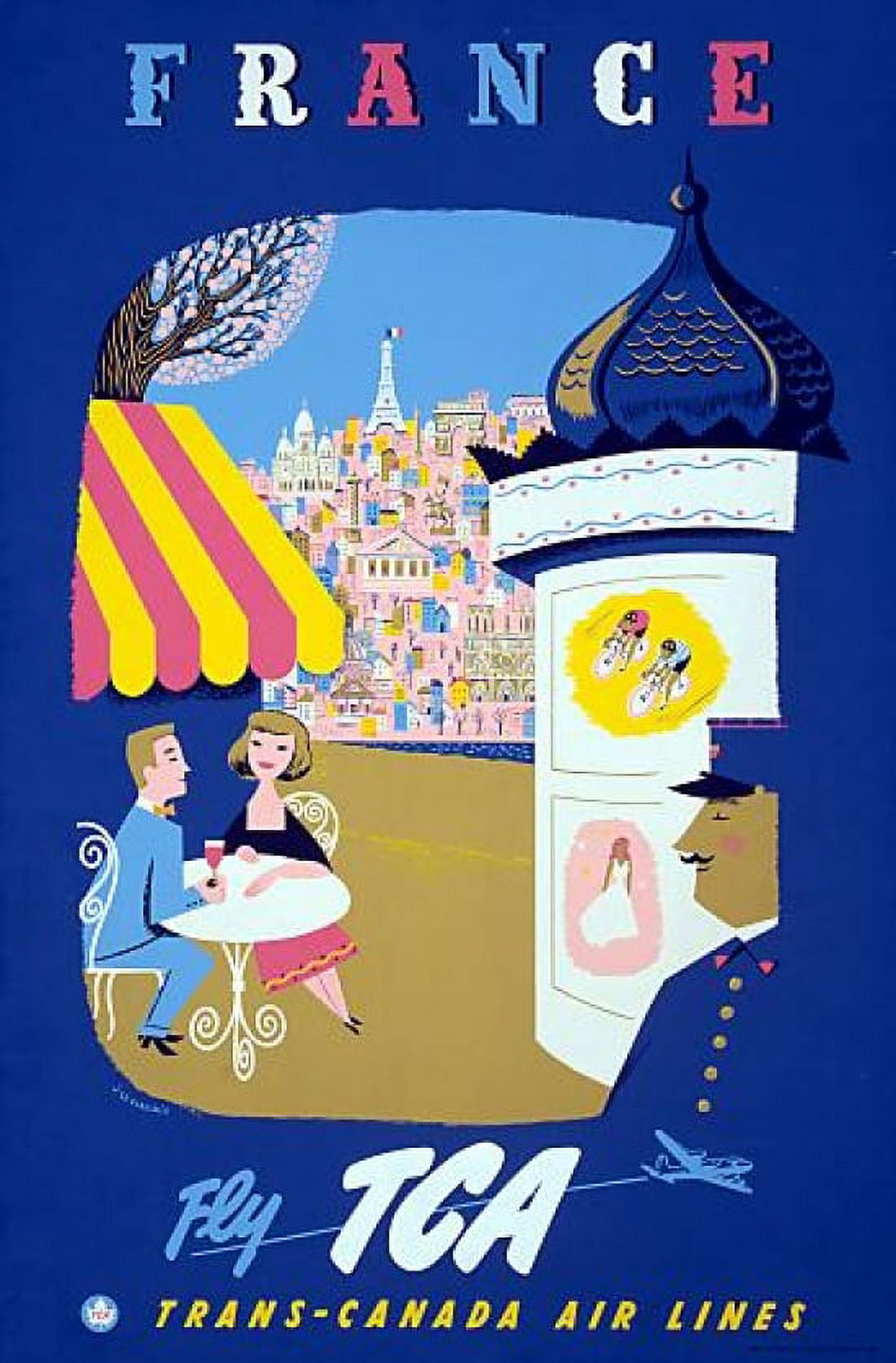 France Fly TCA Trans Canada Air Lines Canvas Art - (18 x 24)