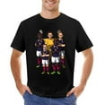 thumbnail image 1 of France Football Team Men’s T-Shirt 100% Cotton Casual Short Sleeve Tops Gift Tee Black S, 1 of 5