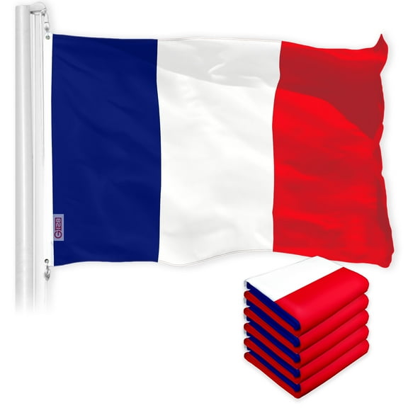 France French Flag 3x5FT 5-Pack 150D Printed Polyester By G128