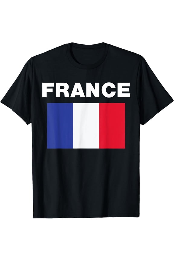 France French Flag Heritage T-Shirt mens t shirt，black，women，funny，misfits，men，journey，t-shirt