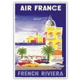 thumbnail image 1 of France - French Riviera - Côte d'Azur France - Le Negresco Hotel - Vintage Airline Travel Poster by Bernard Villemot c.1952 - Master Art Print 10in x 14in, 1 of 4