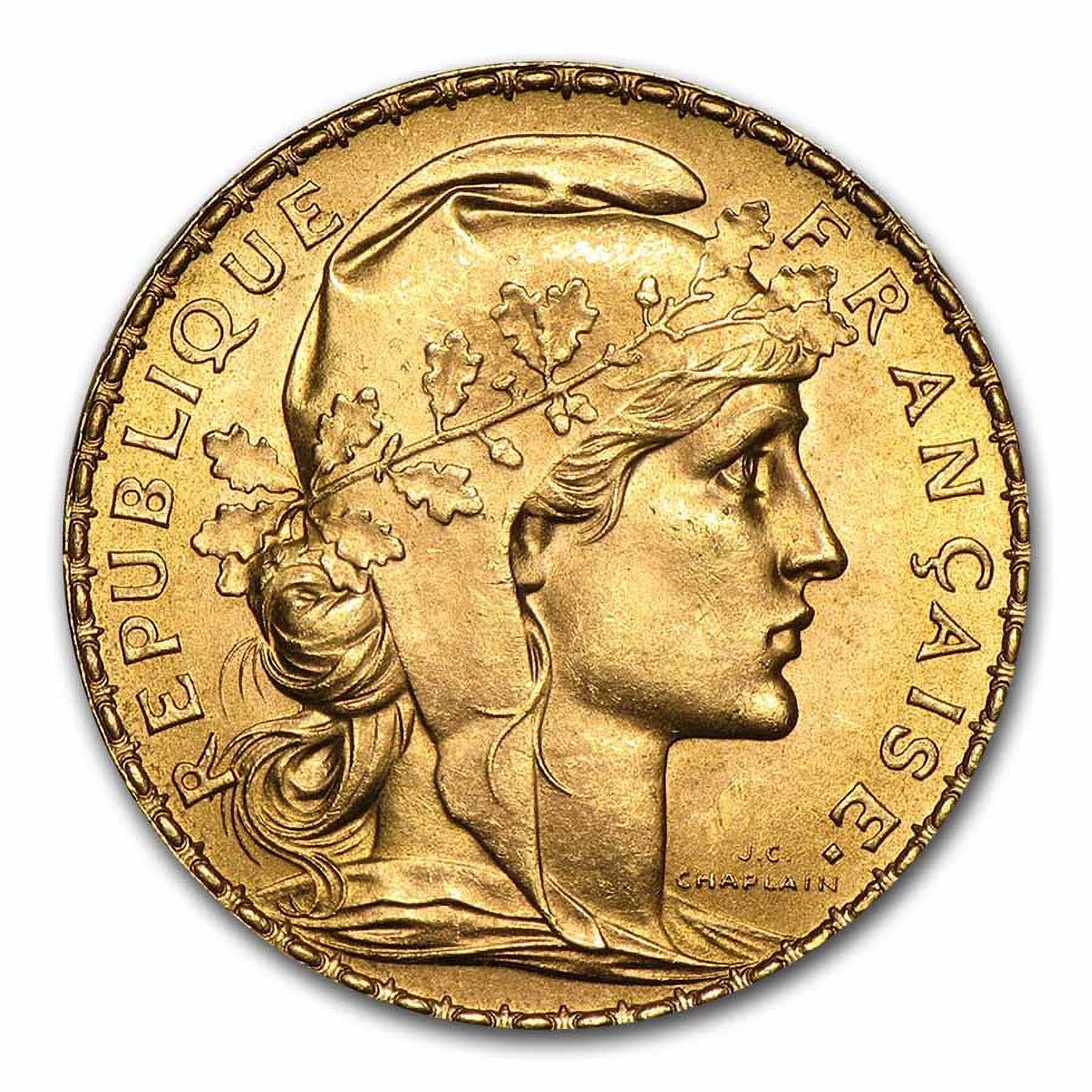 France Gold 20 Francs French Rooster Coin (1899-1914) AU - Walmart.com