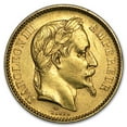 thumbnail image 1 of France Gold 20 Francs Napoleon III Laureate - Wholesale, 1 of 2